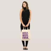 Het beste. Echtgenote. Ooit. (Paars) Tote Bag (Voorkant (model))