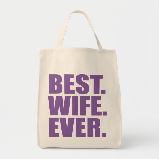 Het beste. Echtgenote. Ooit. (Paars) Tote Bag (Voorkant)