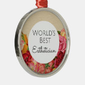 Het beste estheticiëncadeau van de wereld metalen ornament (Rechts)