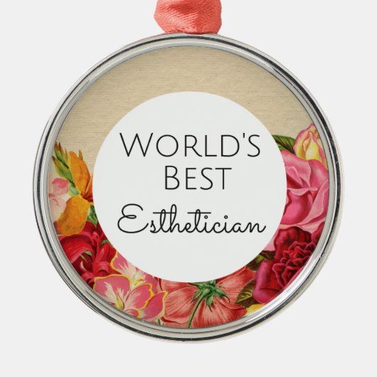 Het beste estheticiëncadeau van de wereld metalen ornament (Voorkant)