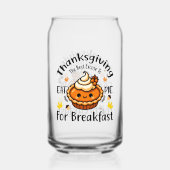 Het beste excuus om taart te eten als ontbijt blikvorm glas (Voorkant)