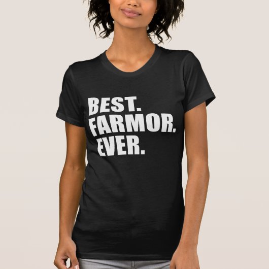 Het beste. Farmor. Ooit. (OP DARK) T-shirt (Voorkant)