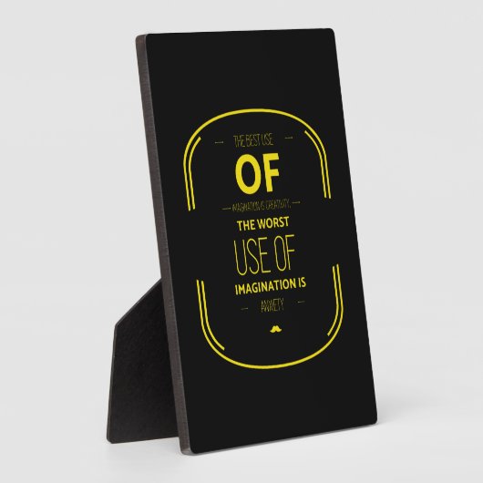 Het beste gebruik van verbeelding is creativiteit  fotoplaat (Zijkant)