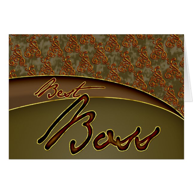 Het beste gouden bruine ontwerp van de baas (Voorkant Horizontaal)