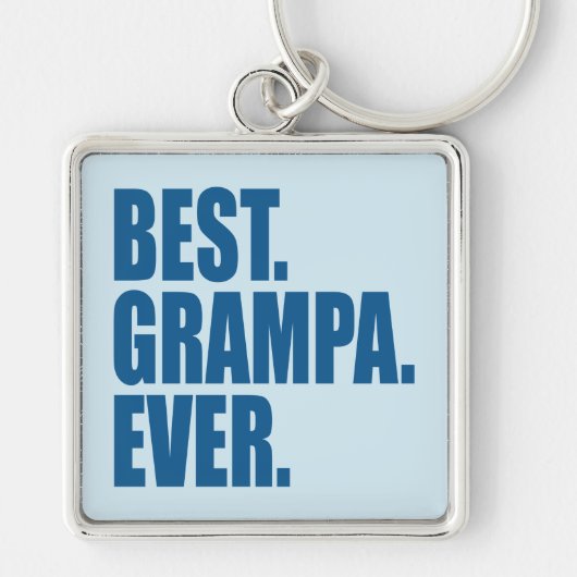 Het beste. Grampa. Ooit. (blauw) Sleutelhanger (Voorkant)