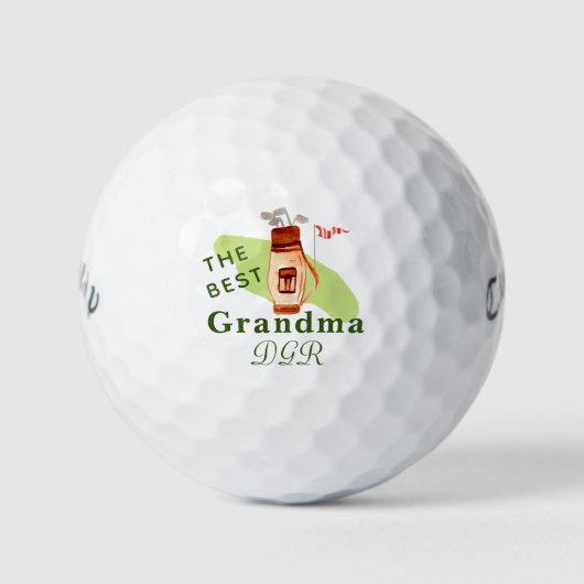 Het BESTE GRANDMA-monogram Golfballen (Voorkant)