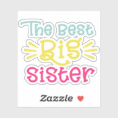 Het Beste Grote Kleurrijke Van letters voorzien Sticker (Vel)