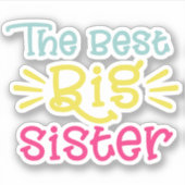 Het Beste Grote Kleurrijke Van letters voorzien Sticker (Voorkant)