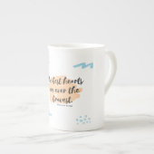 "Het beste hart..." Bone China Mok (Voorkant rechts)