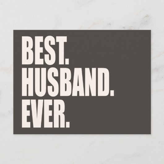 Het beste. Husband. Ooit. Briefkaart (Voorkant)