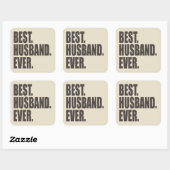 Het beste. Husband. Ooit. Vierkante Sticker (Vel)