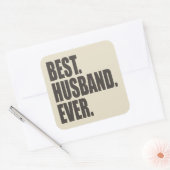 Het beste. Husband. Ooit. Vierkante Sticker (Envelop)