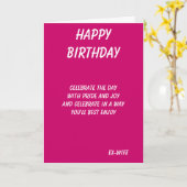 Het beste in alles-ex-vrouw verjaardagskaarten kaart (Gele Bloem)