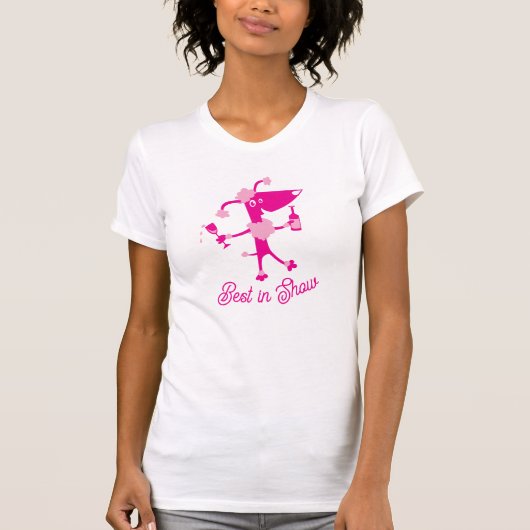 Het beste in Show Drink Poedel Hond T-shirt (Voorkant)