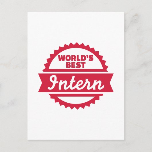 Het beste Intern van de wereld Briefkaart (Voorkant)