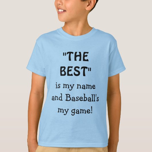 Het beste is mijn naam citaat Grapny Baseball T-shirt (Voorkant)