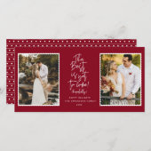 Het beste is nog 2 foto's. feestdagenkaart (Voorkant / Achterkant)