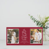 Het beste is nog 2 foto's. feestdagenkaart (Staand voorkant)