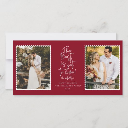 Het beste is nog 2 foto's. feestdagenkaart (Voorkant)