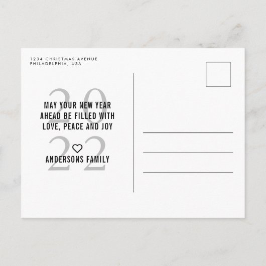 Het beste is nog maar nieuwjaar 4 Foto Holiday Briefkaart (Achterkant)