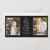 Het beste is nog maar twee foto-feestdagen. feestdagenkaart (Voorkant)