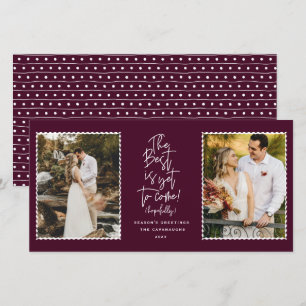 Het beste is nog maar twee foto-feestdagen. feestdagenkaart