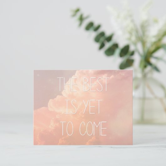 Het beste is nog niet bereikt briefkaart (Staand voorkant)