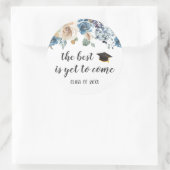 Het beste is nog niet bereikt | Dusty Floral Afstu Ronde Sticker (Tas)