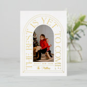 Het beste is nog niet bereikt | Modern Arch Photo  Folie Feestdagenkaart (Staand Voorkant)