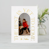 Het beste is nog niet bereikt | Modern Arch Photo Folie Feestdagenkaart (Staand Voorkant)