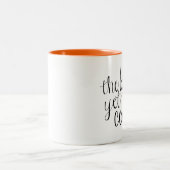 Het beste is nog niet bereikt tweekleurige koffiemok (Center)