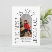 Het beste is nog niet bereikt | Typografische foto Feestdagenkaart (Staand voorkant)