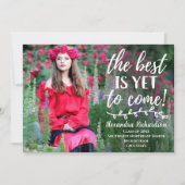 Het beste is nog niet om het Afstuderen van de Fot Kaart (Voorkant)