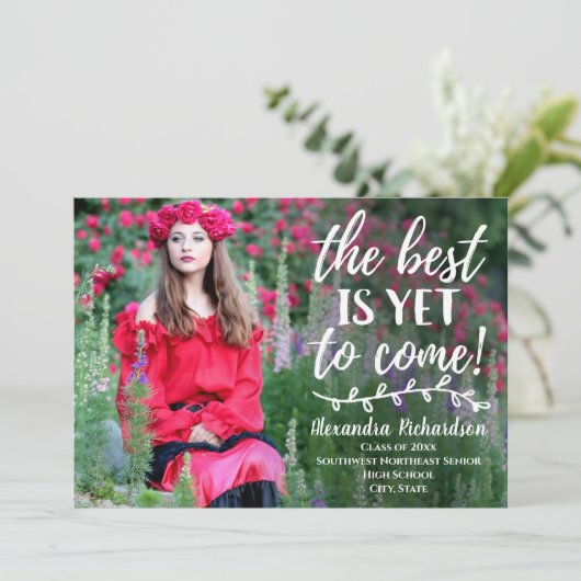 Het beste is nog niet om het Afstuderen van de Fot Kaart (Staand voorkant)