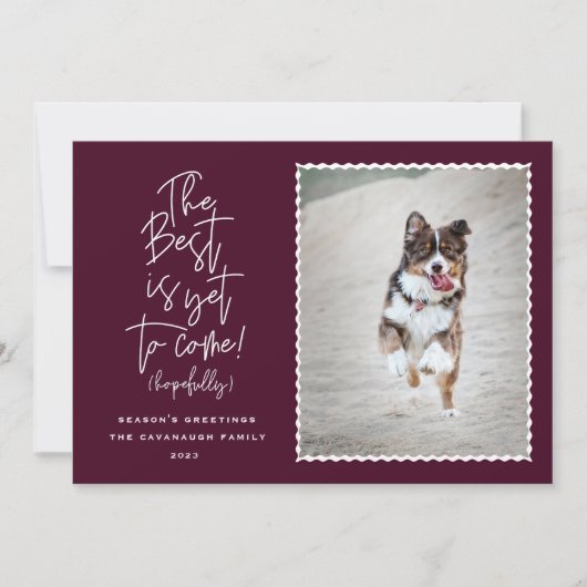 Het beste is nog om een fotovakantiekaartje te kop feestdagenkaart (Voorkant)