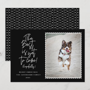 Het beste is nog om een fotovakantiekaartje te kop feestdagenkaart