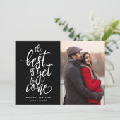 Het beste is nog om nieuwjaar te komen feestdagenkaart (Staand voorkant)