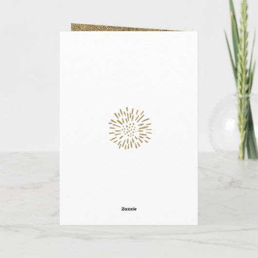 Het beste is nog steeds een feestelijke gouden zwa feestdagen kaart (Achterkant)