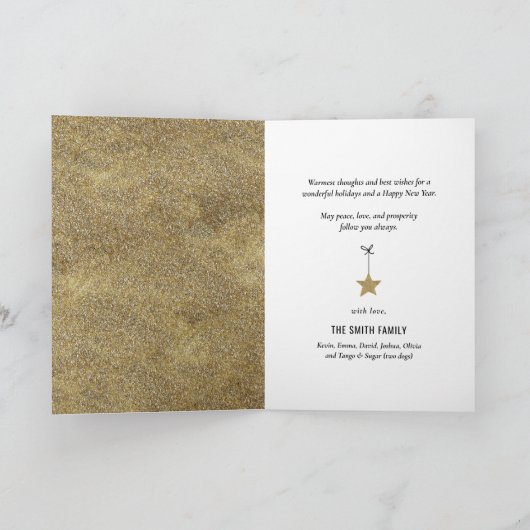 Het beste is nog steeds een feestelijke gouden zwa feestdagen kaart (Binnen)