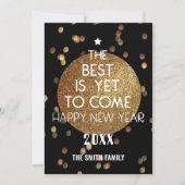 Het beste is nog steeds een feestelijke gouden zwa feestdagenkaart (Voorkant)