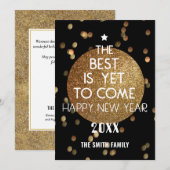 Het beste is nog steeds een feestelijke gouden zwa feestdagenkaart (Voorkant / Achterkant)