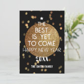 Het beste is nog steeds een feestelijke gouden zwa feestdagenkaart (Staand voorkant)