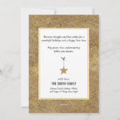 Het beste is nog steeds een feestelijke gouden zwa feestdagenkaart (Achterkant)