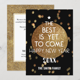 Het beste is nog steeds een feestelijke gouden zwa feestdagenkaart