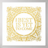 Het beste is nog steeds om gouden Mandala te citer Folie Afdrukken (Voorkant)