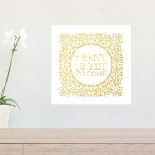 Het beste is nog steeds om gouden Mandala te citer Folie Afdrukken (Insitu (Entree Tafel))