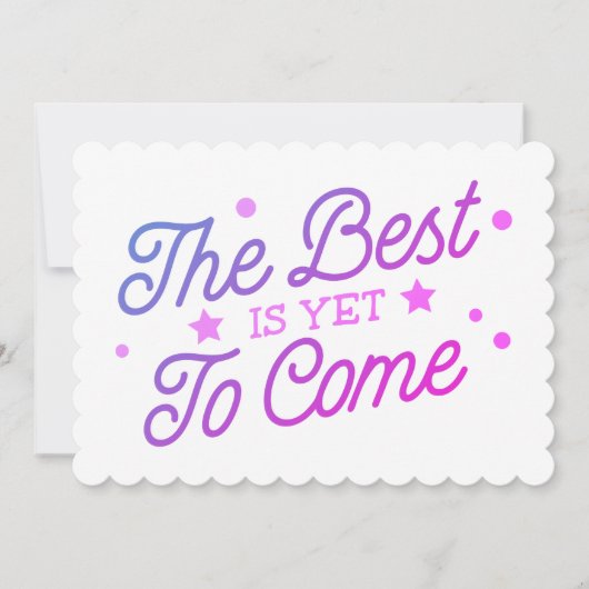 Het beste is nog steeds roze te worden kaart (Voorkant)