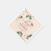 Het beste is nog te komen blozen Bloemen Afstudeer Servet (Hoek)