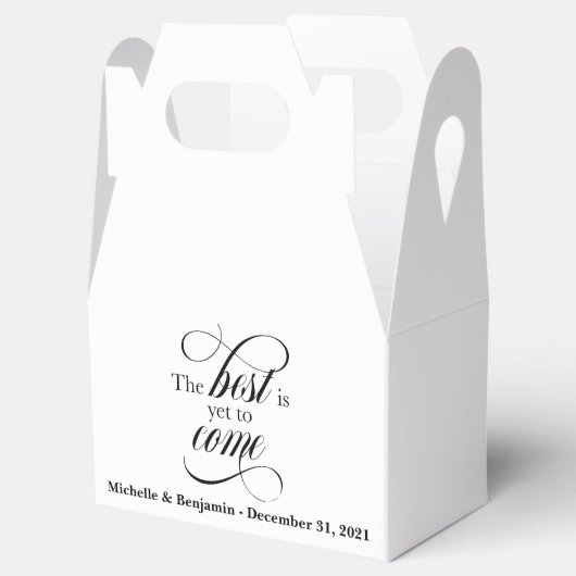 Het beste is nog te komen gunst box bedankdoosjes (Geopend)