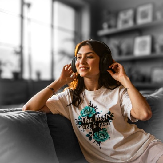 Het beste is nog te komen vrouwen plus grootte grote maat t-shirt